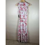 Lulus Treasure the Moment White Floral Print Ruffled Wrap Maxi Dress Large NWT Photo 9