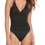 La Blanca Island Goddess One Piece Swimsuit Black 4 Photo 0