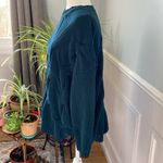 J. Jill Size M Chenille Teal Peacock Chunky Cable Knit Sweater Pullover Knit Top Green Size M Photo 6