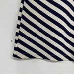 Lafayette 148 Blue & White Striped Wide Neck Cap Sleeve Blouse Womens M Shirt Size M Photo 1