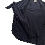 Women's Cardigan Sz One Navy Y2K Open Front Stretch Long Sleeve Sweater Knitwear Blue Photo 1