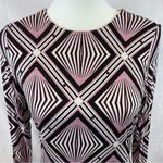 Karen Kane Palais Diamond long sleeve pink white & black dress size medium NWOT Photo 2