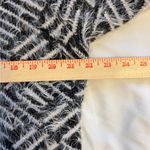 Relativity  XL Black White Fuzzy Open Front Cardigan Textured Sweater Jacket Photo 4