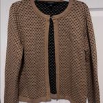 Lands' End  beige and blue cardigan size medium Photo 0