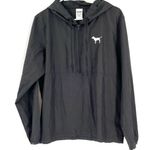 PINK - Victoria's Secret Victoria’s Secret PINK Black Quarter Zip Pullover Windbreaker Jacket Photo 0