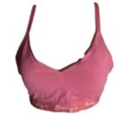 Hurley Pink Logo Sports Bra Large Stretchy Activewear Top Photo 1