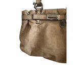 LANVIN Taupe Brown Leather Satchel Handbag Photo 5