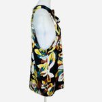Jennifer Lopez  Black Floral Bow Halter Sleeveless Blouse Top XL Photo 2
