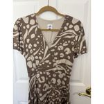 CAbi Brown Cinch Back Cutout Tiered Dress Size Small Wedding Guest Granola Photo 2