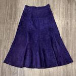 Neiman Marcus Maxima Suede Leather Maxi Skirt 8 Western Boho Fairy Whimsigoth Photo 0