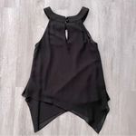 BCX Black Sleeveless Halter Top XS Photo 4