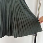 Eileen Fisher Wool Pleated Skirt Knee Length Hunter Green Quiet Luxury Medium Photo 2