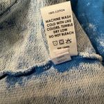 Cotton Citizen  Women’s Blue & White Paint Splatter Short Sleeve Hoodie Size XS Photo 7