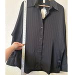 Commense Black Oversized Button Up Collared Shirt S NWT Photo 2
