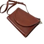 Nisolo Cleo Convertible Crossbody Bag Brandy Woven Leather Brown Photo 6