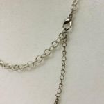 Shabby Chic White Painted Statement Necklace 8" drop Photo 3