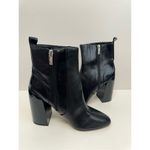 Vince Camuto Boots Womens Size 8.5 Everna Black Leather Block Heel Booties Photo 5