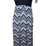 No Boundaries  Black and White Strapless Chevron Dress Photo 0