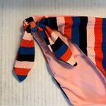 Kate Spade Bikini Bottoms Multicolored Stripes Side Tie Bow REVERSIBLE Sz L NWT Photo 2