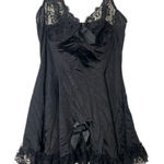 ✨Vintage Intimate Attitudes Sheer Lace Chemise Slip Sz 3X Dress✨ Black Photo 0
