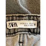 ZARA  Current Season High Rise Straight Leg Jeans Grey Z1975 Womens 34 US 2 Photo 9