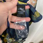 Lulus Love Is Life Navy Blue Floral Satin Wrap Mini Dress Sz.M NWOT Photo 14