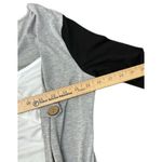 Relaxed Streetwear Mock Cardigan Top M – Preppy Casual Monochrome Contrast Size M Photo 4