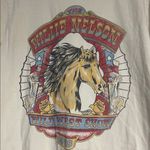 Daydreamer  WILLIE NELSON WILD WEST SHORT SLEEVE TEE SHIRT BLOUSE CREAM SMALL Photo 3