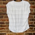Nike White Dri‑Fit White Stripe Breeze Lightweight Running Shirt Women's Size XL Photo 8