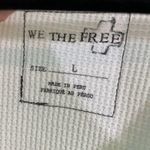 We The Free Women's Light Green Waffle Knit Oversized Sweater Top Size L Photo 1