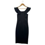 Yumi Kim Dress Womens Extra Small Black Wide Scoop Neck Sheath Midi Elegant LBD Photo 1