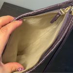 GiGi New York Purple Crossbody Bag Python Embossed Faux Leather Small Purse Photo 8