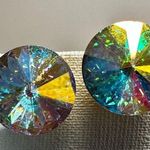 Weiss Aurora Borealis crystal vintage clip on earrings Photo 1