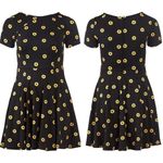 Unique Vintage  X GB Gwynnie Bee‎ Sunflower Black Dress, L Photo 2