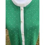 Short Sleeve Women’s Cardigan Sweater Green Size M Photo 1
