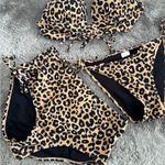 Salt + Cove Animal Print Bikini Brown Size M Photo 0