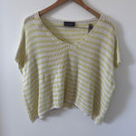 Wooden Ships ‎ Paola Buendia Yellow and White Striped Knit Sweater Size XS Photo 0