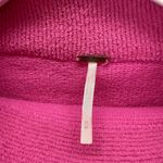 Free People  Ottoman Slouch Tunic Size M Bright Pink Long Sleeve Oversized Ribbed Photo 2