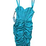 H:ours REVOLVE  Miquela Mini Dress in Teal Corset Sweetheart Neckline NWT size s Photo 7