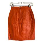 Vintage 80s La Roxx Red Leather Mini Skirt Size 4 Orange Photo 1