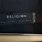 Religion  LONDON | Black Tie Dye Ruffle V Neck Dress | UK Size Medium / 12  / 40 Photo 3