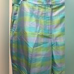 Talbots  100% silk vintage plaid pastel pants fits size 8 Photo 1