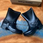 Dirty Laundry NWT  Biker Style Rain Boots Black with studs size 7 new Photo 5