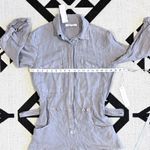 Young Fabulous and Broke Gray Linen Blend River Driftwood Frayed Hem Romper Small Photo 7