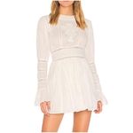 Free People NWOT Ivory Victorian Waisted CROCHET Mini Dress 2 Lace Cotton Womens Photo 6