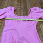 Loeffler Randall  NWT Linen Carmina Curve Seam‎ Long Sleeve Dress Bubblegum Pink Photo 8