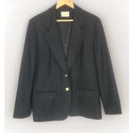 Pendleton VTG Womens Woolen Mills Wool Jacket Blazer Black Gold Black Buttons Photo 0