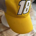 NASCAR Mesh back Team Yellow Hat Cap with driver's number Kyle Busch #18 Photo 6