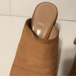 Stuart Weitzman suede mules slide blush open toe block heel size 5.5 Photo 3
