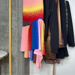 AMUR Asymmetrical Jacquard Knit Skirt in Rainbow Blue Photo 13